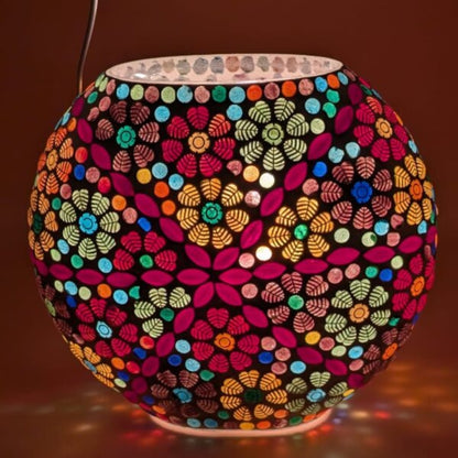 Mosaic Glass Globe Table Lamp