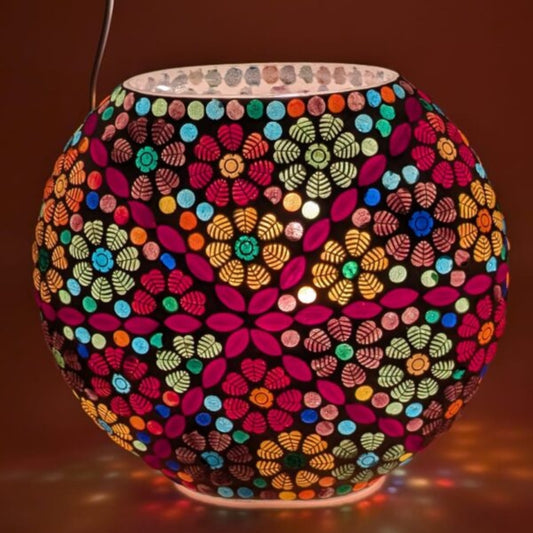 Mosaic Glass Globe Table Lamp