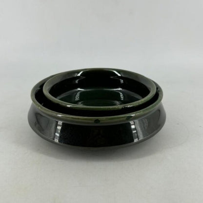 Ceramic Handi Serving Bowls - Glossy Deep Emerald Green