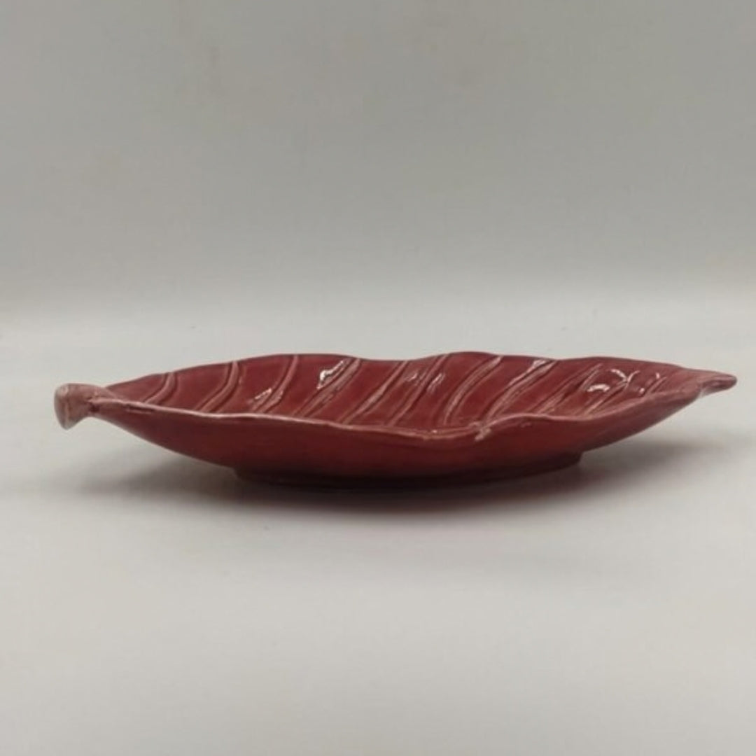 Platter - Leaf Shaped Textured