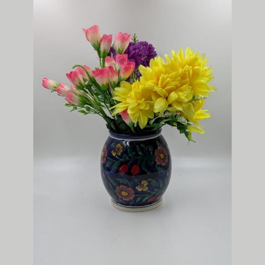 Flower Vase - Royal Blue Multicolour