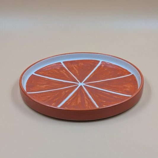 Plate - Orange Slice Pattern Quarter Plate, 20 cm