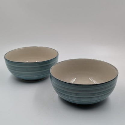 Serving Bowls - Sage Blue with Cream Interior