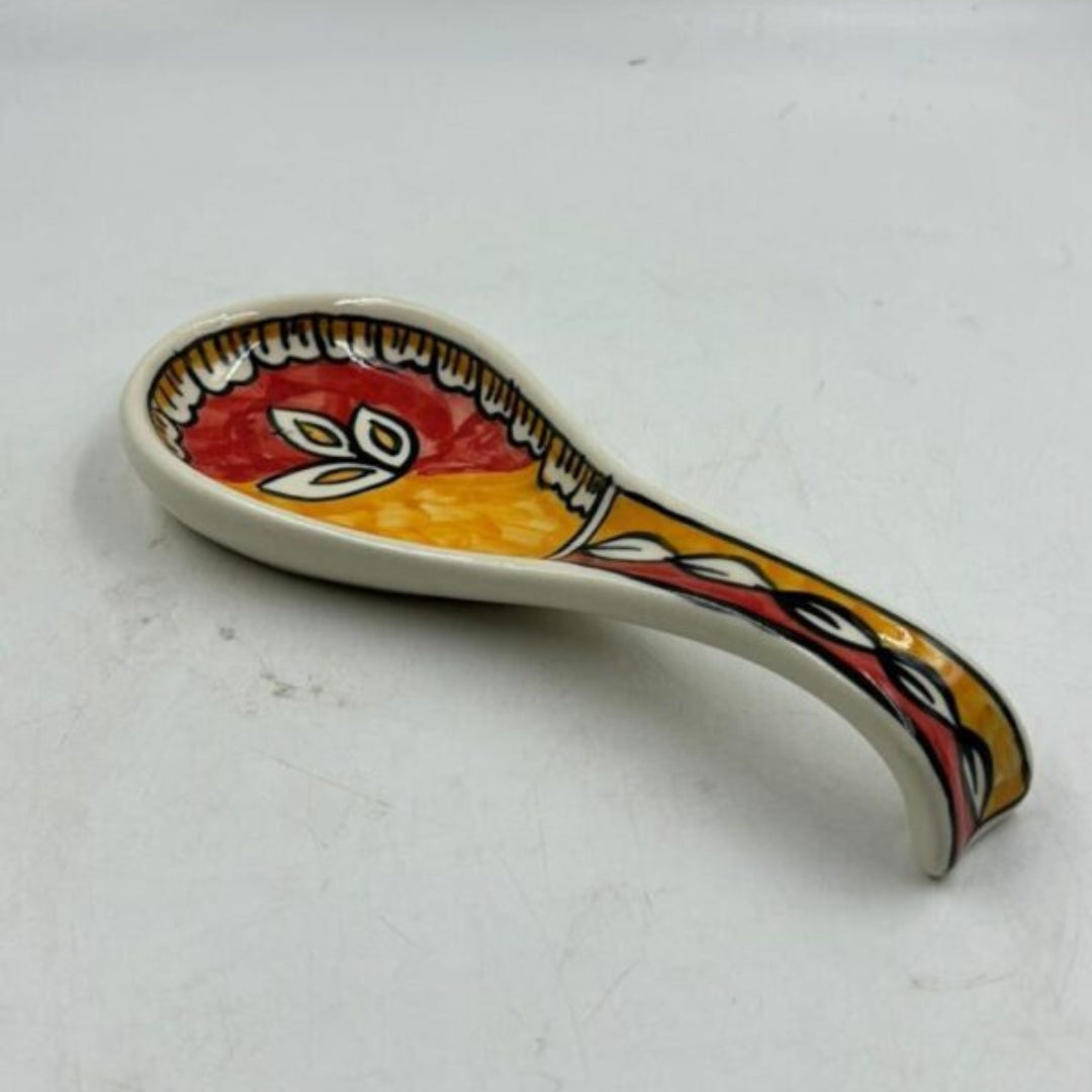 Spoonrest – Yellow & Orange Pattern