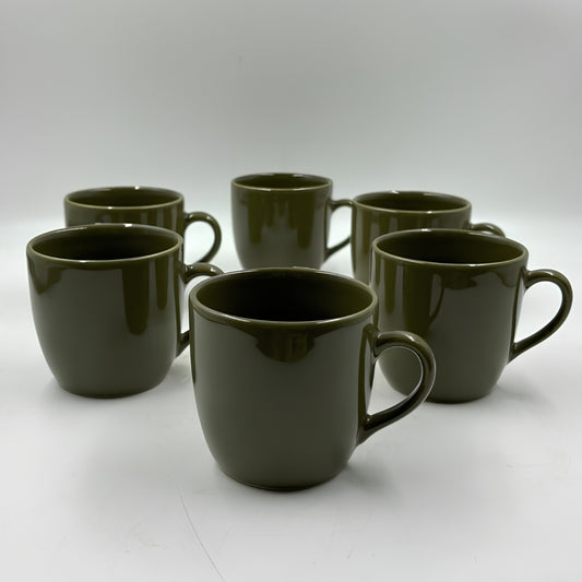 Cups - Set of 6, Dark Green